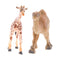 2Pcs Wild Animals Figures Camel Giraffe Playset Home Garden Ornaments Kids