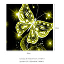Butterfly Painting 5D Diamond Mosaic Embroidery DIY Cross Stitch Kit(Yellow