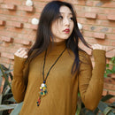 Ethnic Style Long Necklace Chain Shell Flower Item Sweater Chain Butterfly