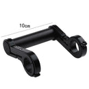 10cm Bicycle Light Holder Bike Handlebar Extender Lamp Phone Stand(Black)