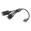 Copper 12-24V 0.5M 4-in-1 5.5mmx2.5mmDC Male Power Plug Adapter Cable 50cm