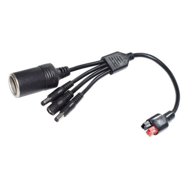 Copper 12-24V 0.5M 4-in-1 5.5mmx2.5mmDC Male Power Plug Adapter Cable 50cm