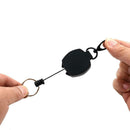 Resilience Steel Wire Elastic Keychain Recoil Retractable Key Ring (Square) A