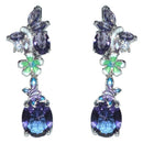 Women's Earrings Purple Butterfly Earrings Cubic Zirconia