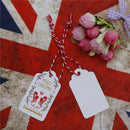 50pcs Merry Christmas Kraft Paper Gift Tags Label Hanging Cards With String JR