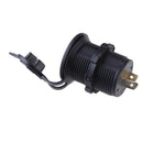 Motorcycle Car Marine Mini Dual USB Charger Adapter Socket Power Outlet LED