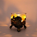New Retro With Glass Candlestick Old Carved Hollow Candlestick Decoration D E4R7