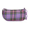 Retro Plaid Women Shoulder Underarm Bag Chain Handbags Canvas Tote (Purple)