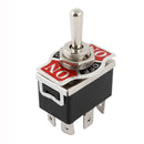 Vehicle6 Pin 3 Position On/Off/On DPDT Self-locking Switch 250V 15A