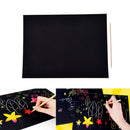 1 A4 Sheets Rainbow Scratch Colourful Stencil Art Craft Engraving Paper With Pen