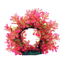 Water Ornament For Aquarium Artificial Water Plants Gate Shape Decor-Red