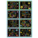 10 Pcs Stick Paper Scratch Painting Craft Drawing Art Colorful Kids Magic