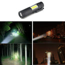 New Mini Portable Aluminum Q5 LED Flashlight XPE&COB Work Light lanterna Po M6X7