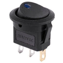 12V LED Inverter Rocking Rocker Switch ROUND SPST ON-OFF for BOAT Car blue