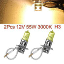 12V 55W H3 Bright Yellow Halogen Fog Light Bulbs Car Headlight DRL Driving I4S9