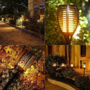 51LED Flame Solar Torch Light Waterproof Flickering Dancing Path Garden Lam L5S0
