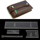 Clear Mini Card Bag Wallet Purse Stencil Template Set Leather Craft DIY Tool