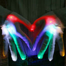 LED Flashing Gloves Glow 7 Mode Light Up Finger Tip Lighting Pair Rave Pa YGG
