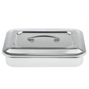 9'' Stainless Steel Instrument Tray & Lid Medical  Storage Box Case