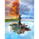Diamond Embroidery Kits Cross-stitch Season Trees Home Decor Diamond Paintin@