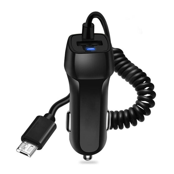 Auto Fast Charging Car Charger with Retractable Cable Phone Charger USB Wit J5Y8