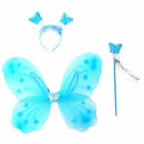 Fairy Princess Butterfly Wings Wand Headband 3 pc Set Halloween Party Role  Q6B4