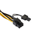 2pcs 6-pin to 8-pin PCI Express Power Converter Cable for GPU Video Card PCI-E