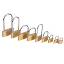 Brass Padlock Locker Long Shackle Suitcase Toolbox w/ Key 25mm