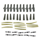 40pcs Carp Fishing Lead Clips Quick Change Snap Clips and Tail Rubber Connec Gw