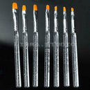 7pcs Nail Art Pen Brush UV Gel Plastic Painting Drawing Polish Builder Set Tool