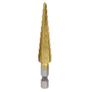 1/4-inch Hex Shank 3-12 4-20 4-12mm Titanium Coated Step Drill Bit Set