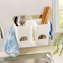 Multifunction Tableware Wall Mounted Dish Rack Drain Chopsticks Storage XSD QGK