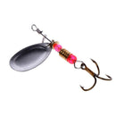 5pcs 2.2g 6cm Metal Fishing Lure Hook Spinner Spoon Lures Rotating Sequin Bait