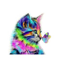 Cat Butterfly 5D Full Drill Diamond Painting Embroidery DIY Cross Stitch(B)