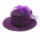 barrette mini hat feather fabric purple woman decor hairdressing E6E6