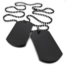 2 PCS Alloy Pendant Necklace Pendant Black Double Dog Tag plate Army Tribal
