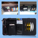 Black Multifunctional Sun Visor Pouch CD Cards Tickets Glasses Holder Bag Pocket