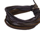 2 x Multilayer Punk of hemp braided rope bracelet