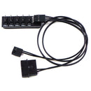 1 To 5 4-Pin PWM CPU Fan HUB Cooling Splitter Adapter Braided Power Cable