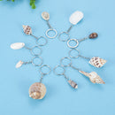 Set of 2 Handmade Seashell Keychain Natural Beach Sea Shell Pendant Key Ring AU