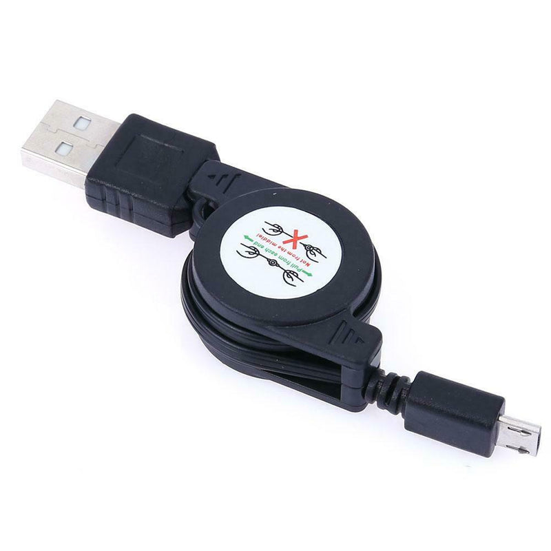 2pcs Retractable Micro USB Data Sync Cord Charging Cable for Android Phones