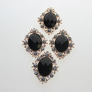20Acrylic Cabochon Flatback DIY Rhinestone Button Embellishment Black Yellow