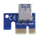 PCI-E 1x to 16x Video Card Extender Card with 6Pin Power Cable USB3.0 Port