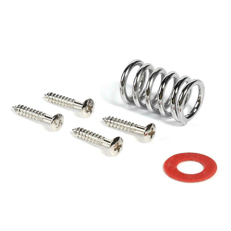 1 Set Electric Guitar Tremolo Vibrato Tailpiece Bridge Chrome Accessories