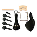 Ebony Wood 4/4 Violin Accessories Bridge Chinrest Endpin Tuners Tail Gut  A