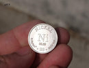 99.5% High Purity NICKEL Ni Metal Carved Element Periodic Table Coin Shape