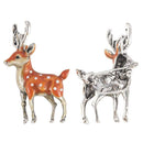 Christmas Cute Sika Deer Animal Brooch Pin Enamel Wedding Costume Jewelry Gifts