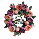 Artificial Floral Hanging Wreath Front Door Home Flower Wall Garland Large 40cm