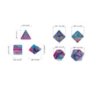 7x Acrylic Polyhedral Dice D4-D20 Digital Dies for  Props