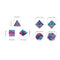 7x Acrylic Polyhedral Dice D4-D20 Digital Dies for  Props
